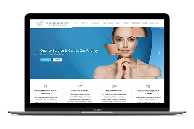 Assured Aesthetic Skin Clinic Web Design Adelaide