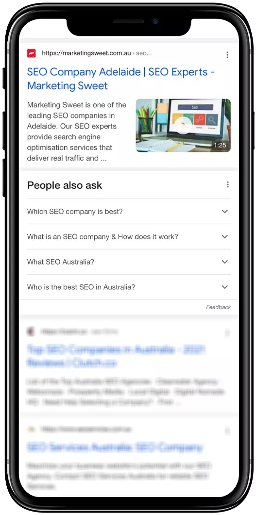 SEO Company Google Organic Search Results