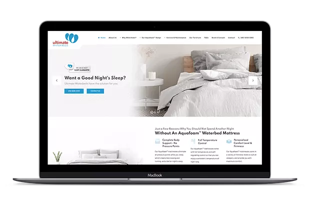 Ultimate Water Beds Web Design