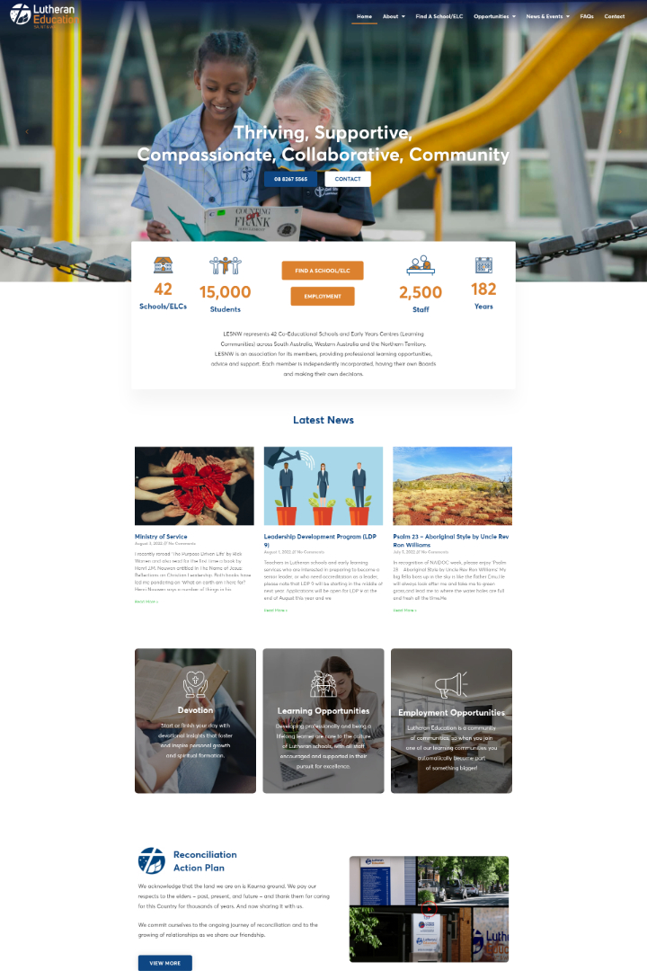 Lutheran Education Web Design